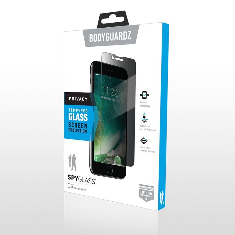BodyGuardz SpyGlass 2-Way Privacy Tempered Glass Screen Protector for iPhone 8/7