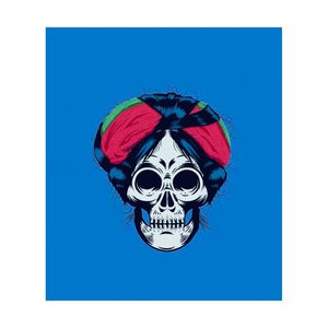 Three Monkeys Concepts Blue Skull Sticker