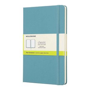 Moleskine Plain Hard Notebook Large - Reef Blue
