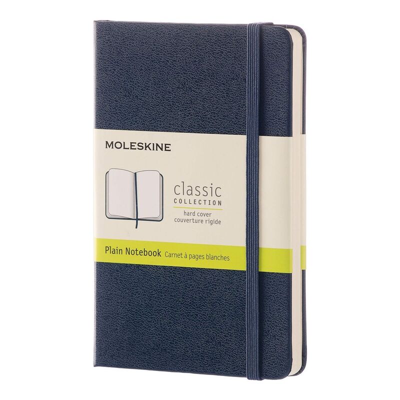 Moleskine Pocket Plain Hard Notebook - Sapphire Blue
