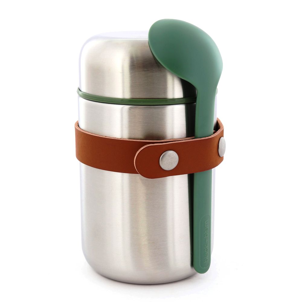 Black and Blum Food Flask Stainless Steel Olive