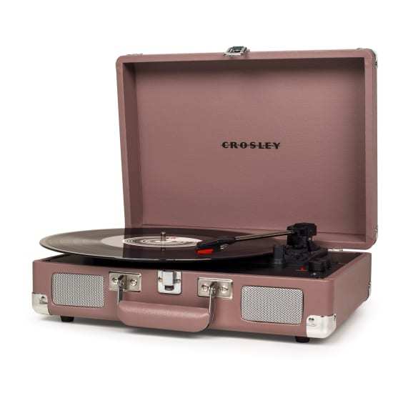 Crosley Cruiser Deluxe Portable Turntable with Built-in Speakers - Purple Ash