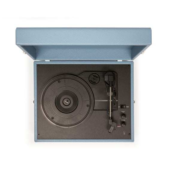 Crosley Voyager Portable Bluetooth Turntable with Built-in Speakers - Washed Blue