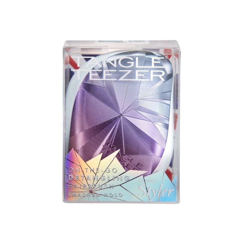 Tangle Teezer Compact Styler Hair Brush - Smashed Holo Blue/Pink