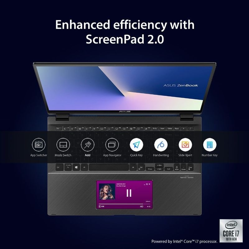 ASUS ZenBook Flip UX463FL-AI025T Laptop i7-10510U/16GB/1TB SSD/NVIDIA GeForce MX250 2GB/14 FHD/60 Hz/Windows 10/Grey