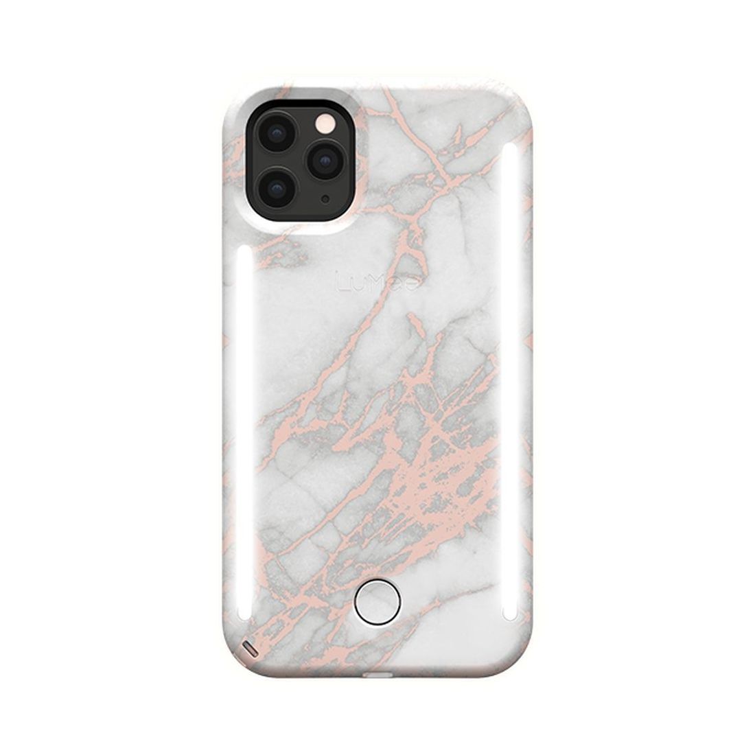 Lumee Duo Case Metallic Marble/White Rose Gold for iPhone 11 Pro