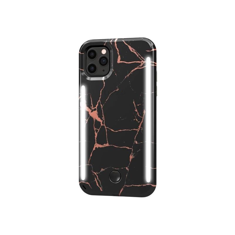Lumee Duo Case Metallic Marble Black/Rose Gold for iPhone 11 Pro