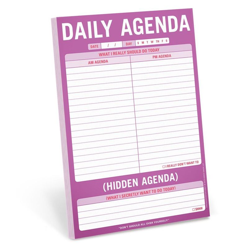Knock Knock Daily Agenda Hidden Agenda Classic Pad