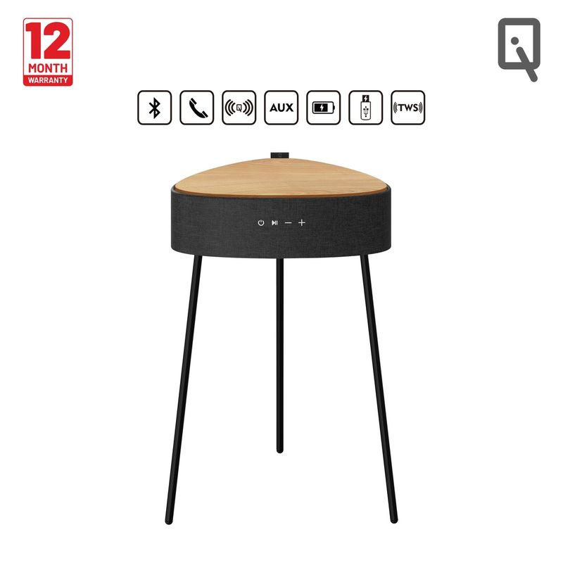 IQ IQZ2 Smart Table Speaker Ash With Wooden Tray