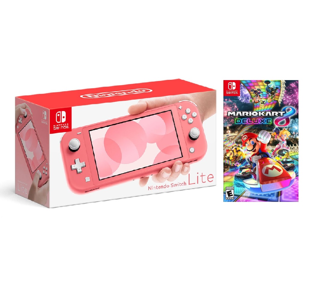 Nintendo Switch Lite Coral + MarioKart 8 Deluxe