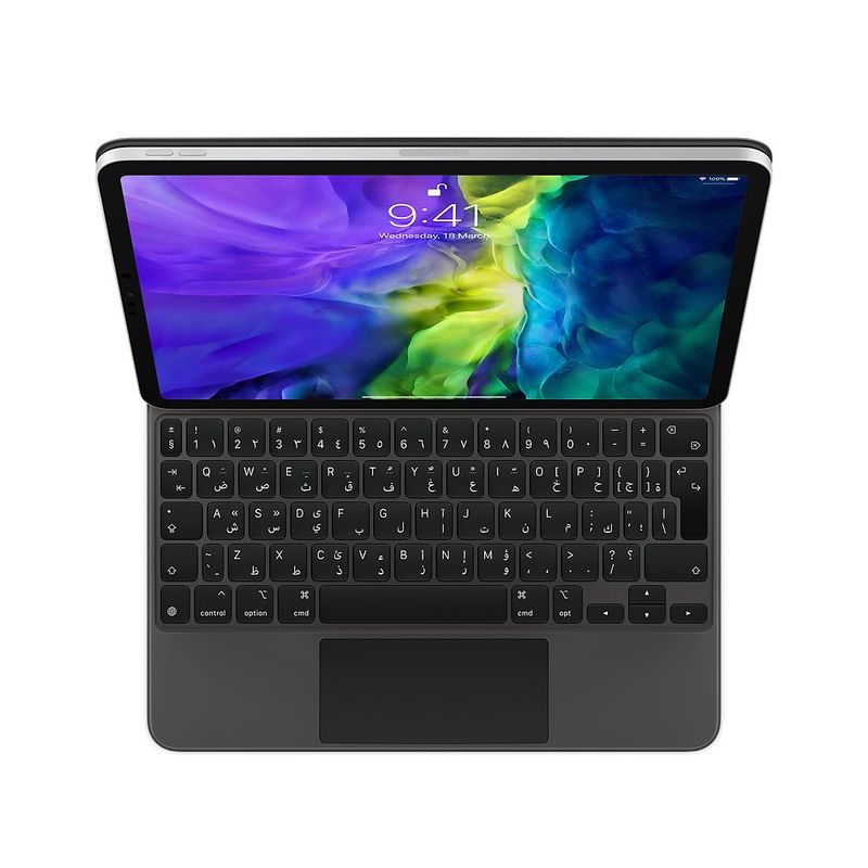 Apple Magic Keyboard for iPad Pro 11-inch (4th generation) and iPad Air (5th generation) - Arabic - Black