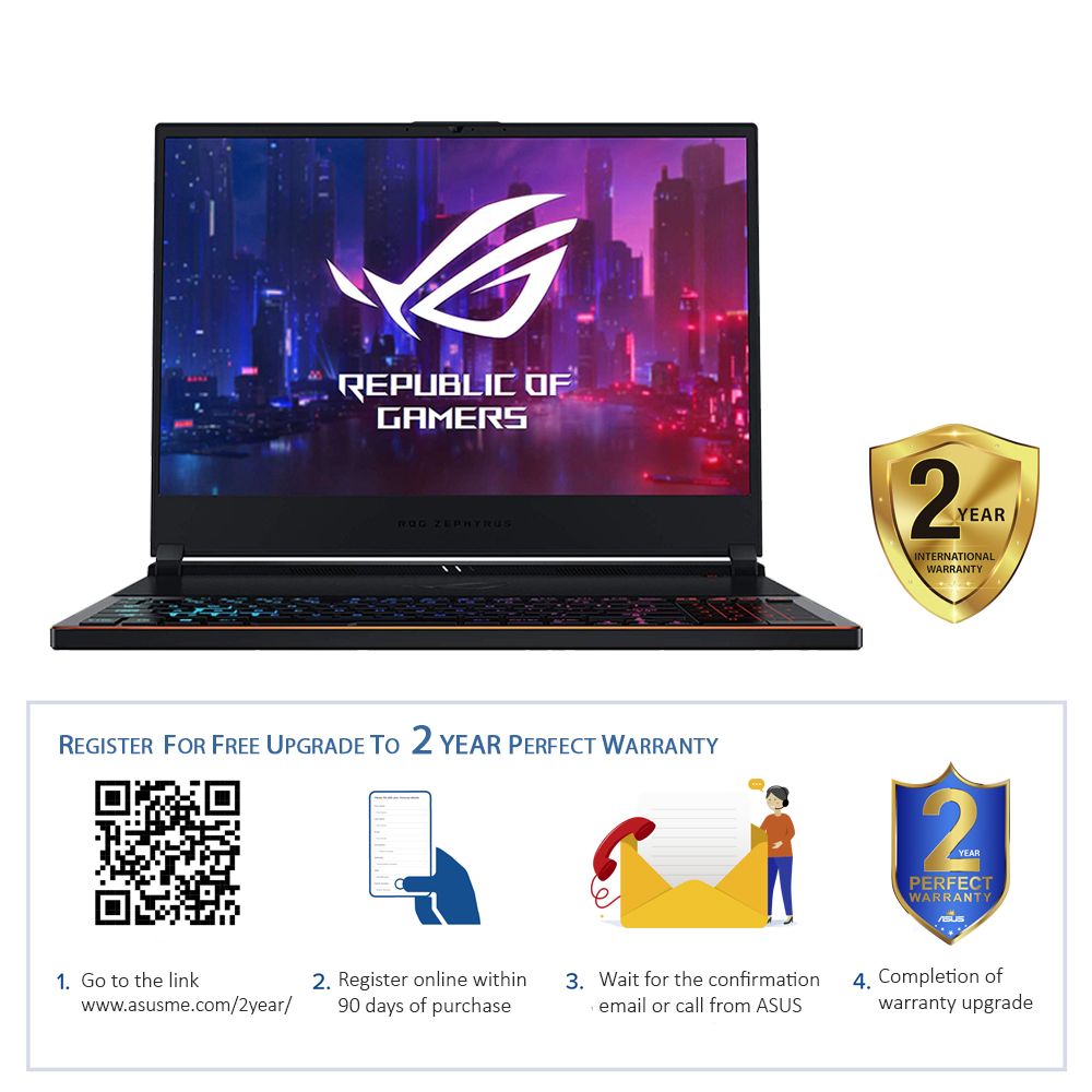 ASUS ROG Zephyrus GX531GX-ES012T Gaming Laptop i7-8750H 2.6GHz/24GB/512GB SSD/NVIDIA GeForce RTX 2080 Max-Q 8GB/15.6 inch FHD/Windows 10/Black Metal