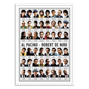 Al Pacino And Robert De Niro Art Poster by Olivier Bourdereau (30 x 40 cm)