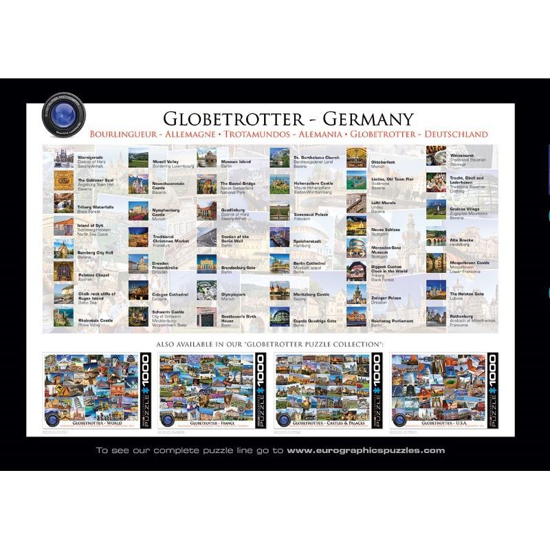 Eurographics Globetrotter Germany 1000 Pcs Jigsaw Puzzle