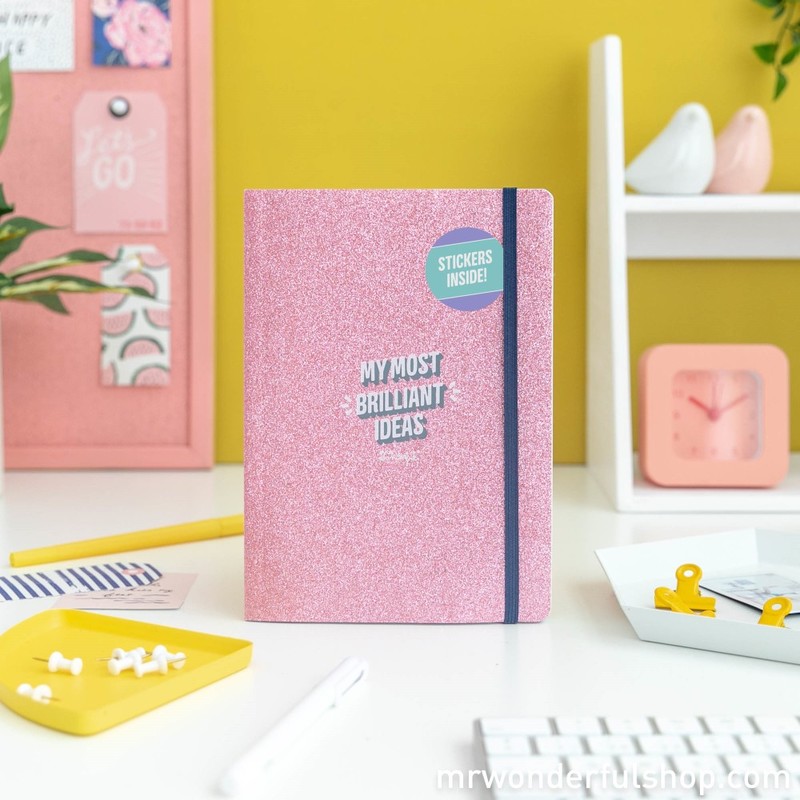 Glitter Collection Shine Brighter Everyday Notebook Small