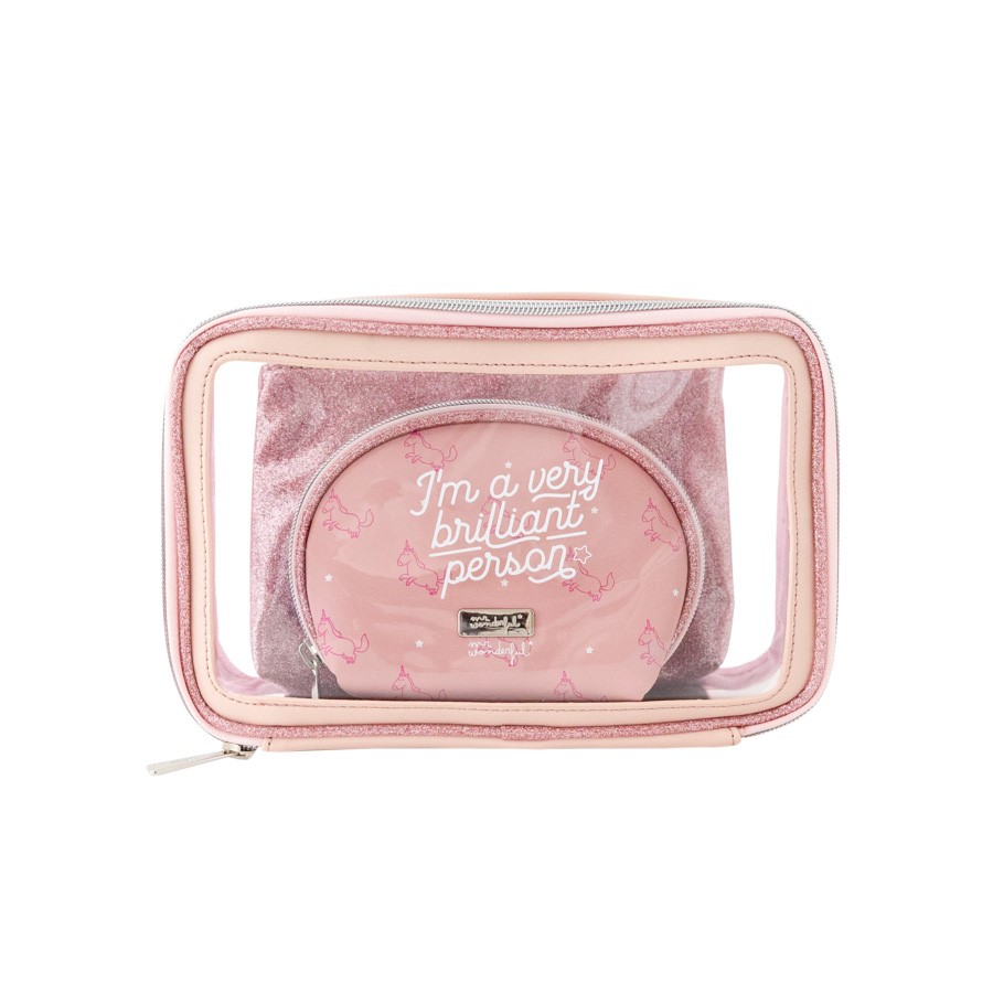 Glitter Collection Toiletries Bags I'm a Very Brilliant (Set of 3)