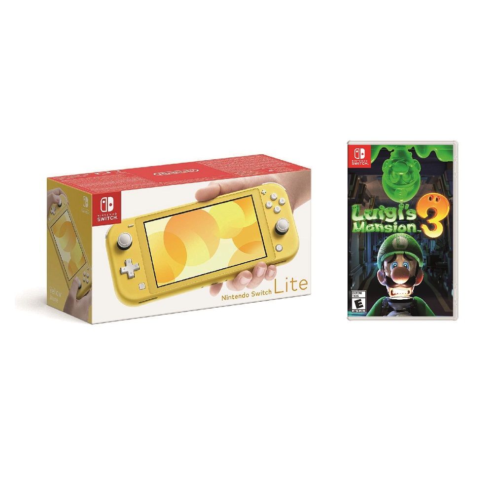 Nintendo Switch Lite Yellow + Luigi's Mansion 3
