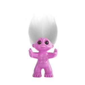 Good Luck Troll Pink with White Hair Statue (9 cm)