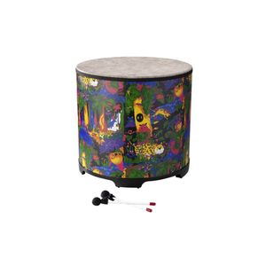 Remo Kids Percussion Gathering Drum 22 Inch Diameter 21 Inch Height Fabric Rain Forest