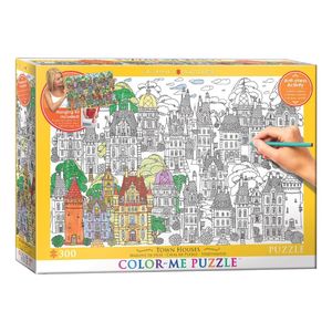 Eurographics Color Me Town Houses 300 Pcs Jigsaw Puzzle