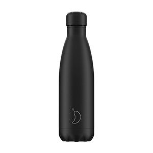 Chilly's Bottle Monochrome All Black Water Bottle 500ml