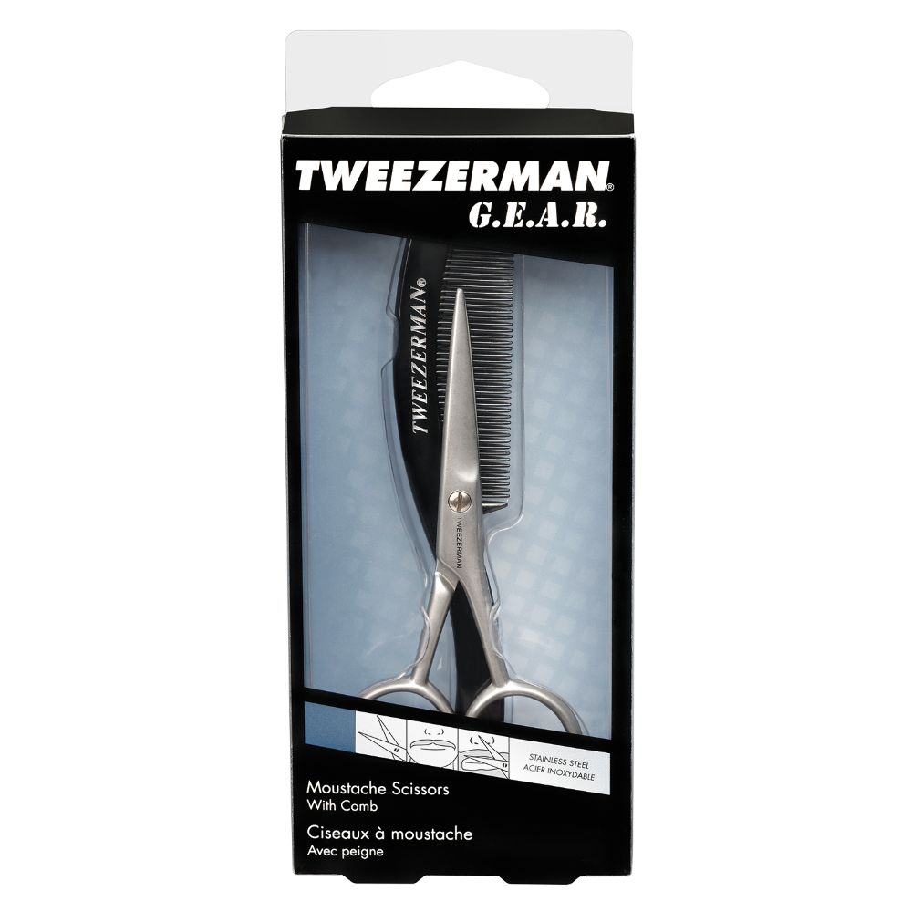 Tweezerman Gear Moustache Scissors And Comb