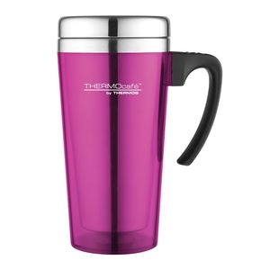 Thermos Thermocafe Stainless Steel w/ Plastic Cover Travel Mug Pink 400ml
