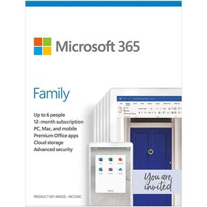 Microsoft 365 Family - 6 Users - 12-Month Subscription