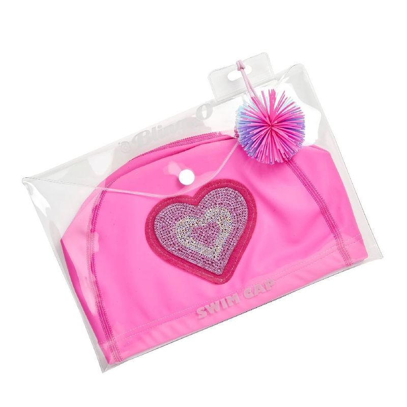 Bling2O Swimming Cap Neon Pink Heart