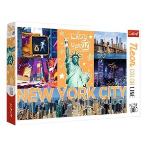 Trefl Neon Color Line New York City Jigsaw Puzzle (1000 Pcs)
