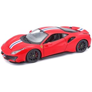 Bburago Ferrari 488 Pista Race And Play Collection Die-Cast Model 1.24 Scale (Without Stand)