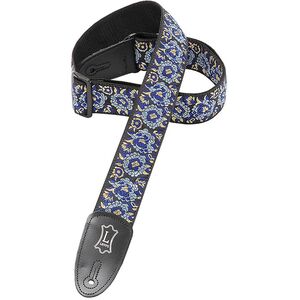 Levys Asian Jacquard Weave Guitar Strap Navy 2-Inch