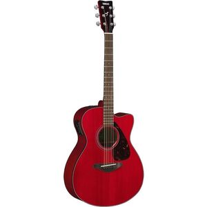Yamaha FSX-800C Concert Acoustic-Electric Guitar with Cutaway Ruby Red