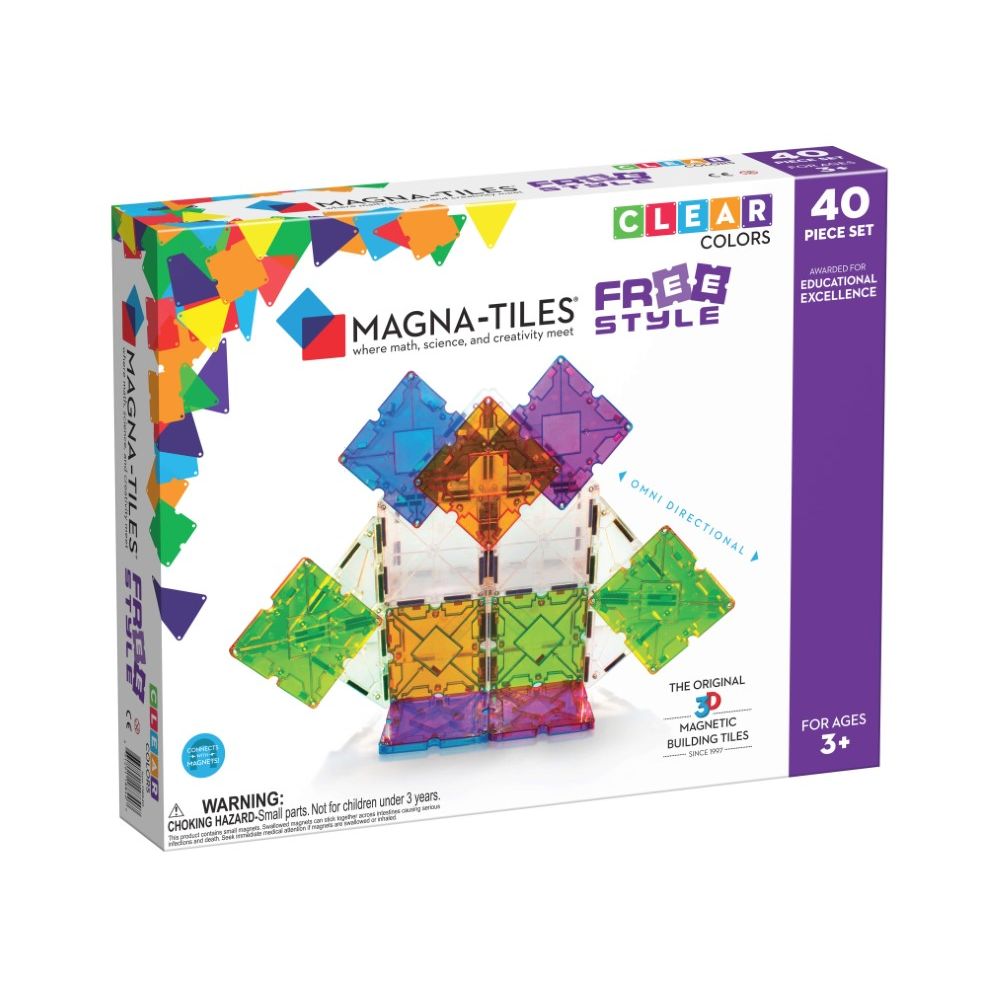 Magna-Tiles Freestyle 40 Piece Magnetic Building Set