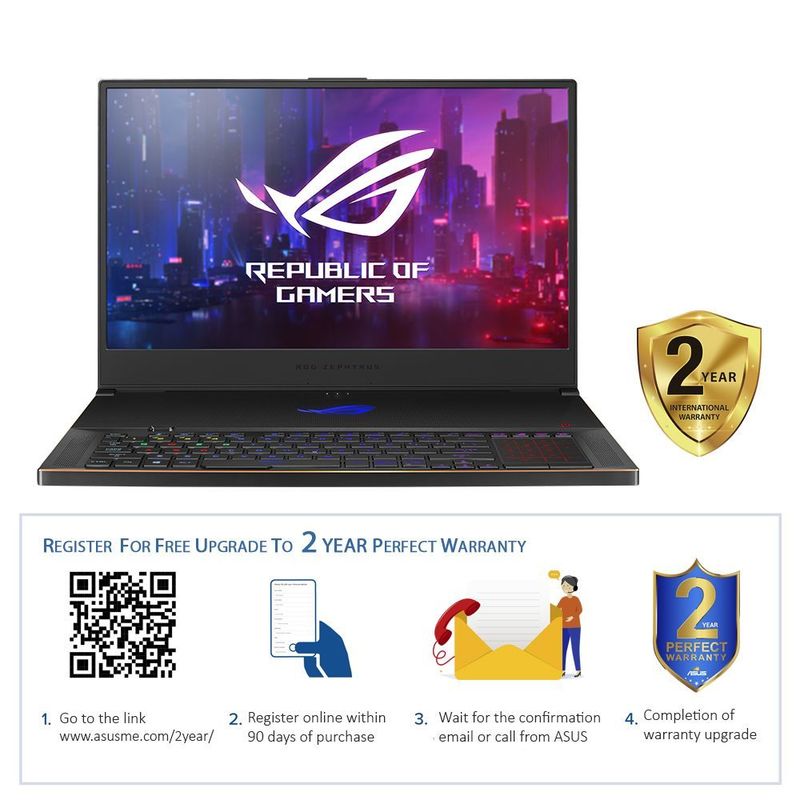 ASUS ROG Zephyrus GX701LXS-HG039T Gaming Laptop I7-10875H/32GB/1TB SSD/NVIDIA GeForce RTX 2080 Super Max-Q 8GB/17.3 FHD Display/300Hz/Windows 10 Home/Black