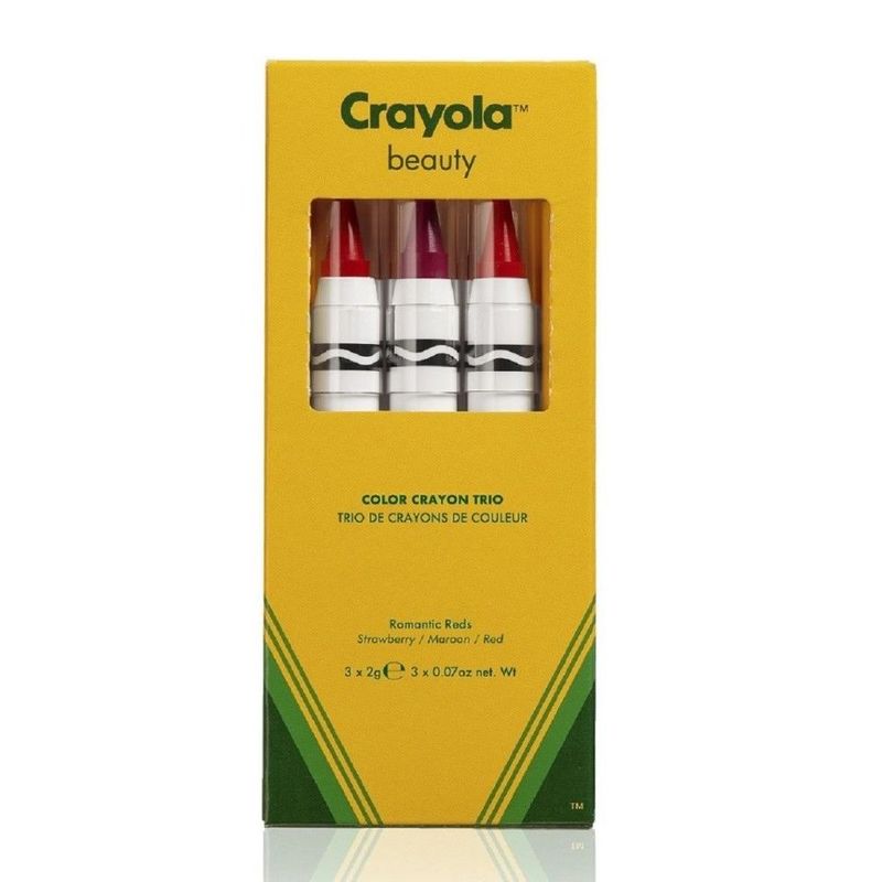Crayola Beauty Crayon Trio Romantic Reds - Strawberry/Maroon/Red