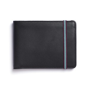 Carre Royal Portefeuille Porte-Carte En Cuir Leather Wallet Black