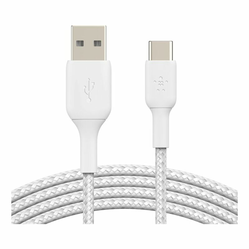 Belkin BoostCharge Braided USB-C to USB-A Cable 1m - White