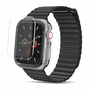 Amazing Thing Bumper Case + Screen Protector Clear for Apple Watch 44mm Series 5/4