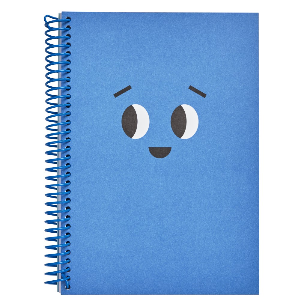 Kikki.K A5 Everyday Spiral Notebbook Smile Azure Blue