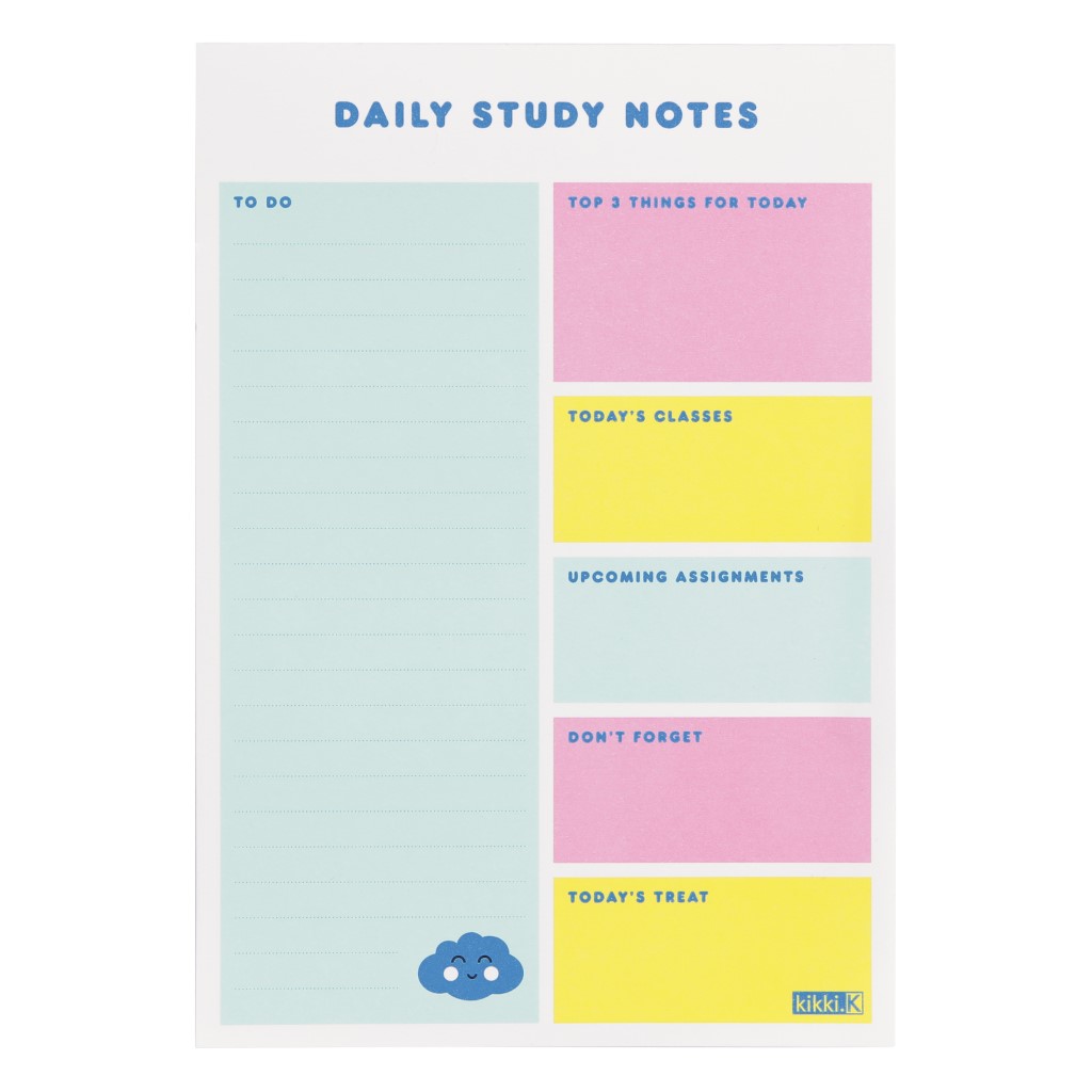Kikki.K A5 Study Notes Pad Smile Mint