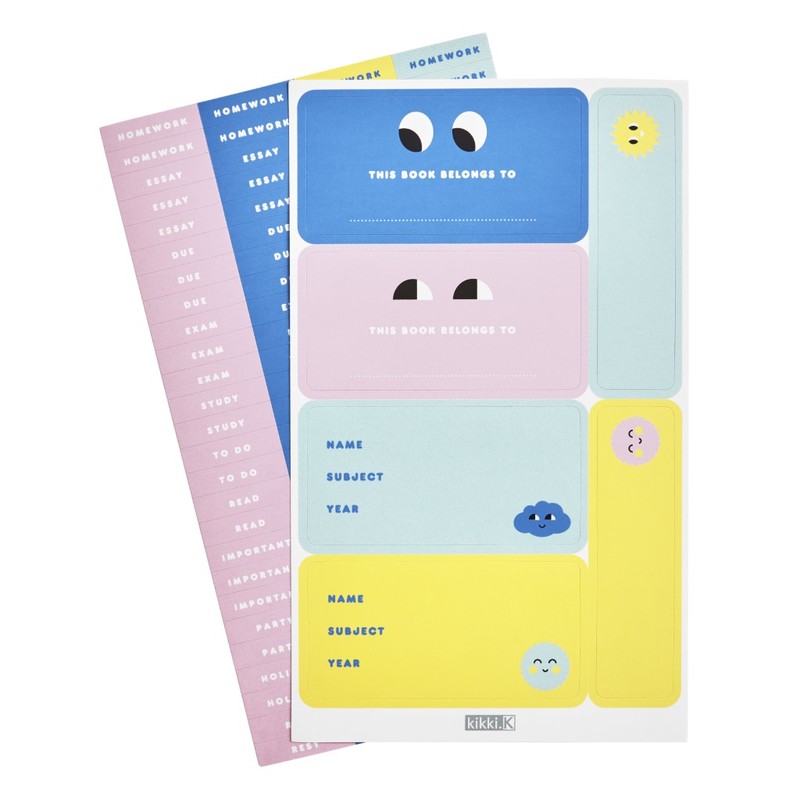 kikki.K Study Sticker Sheets Smile (2 Pack)