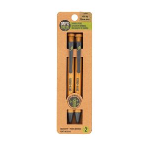 Onyx & Green Ball Pens Blue Made From Bamboo and Corn Plastic (Pack of 2)