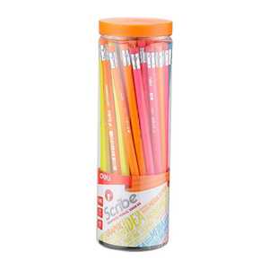 Deli Graphite Pencil HB with Eraser (50 Pack)