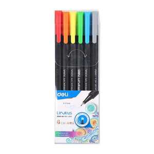 Deli Fine Liner Tip 1-5 mm Colorful Pack of 6 Pen