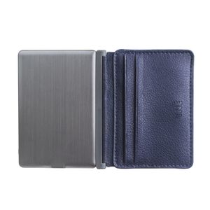 Ine Wallet & Charger Recycled Leather Blue
