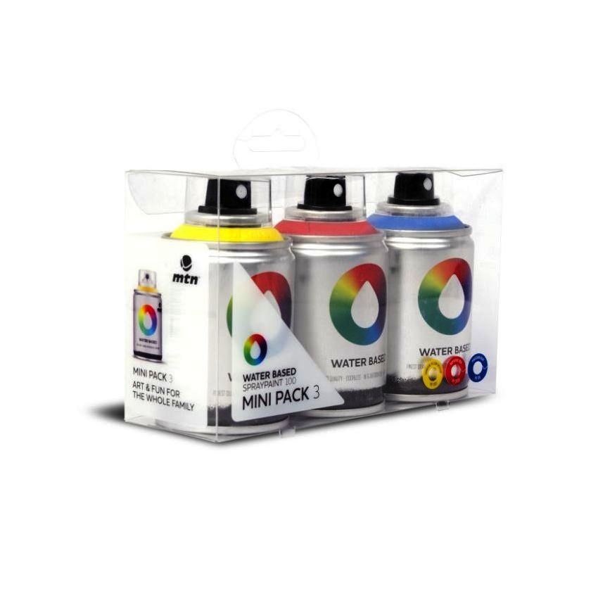 Montana Colors MTN WB 100 Water Based Spray Paint Workshop Pack Colors (Pack of 3)
