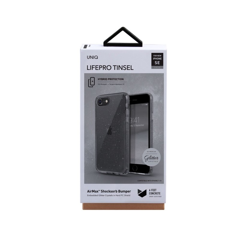 Uniq Hybrid Lifepro Tinsel Vapour Case Gray For iPhone SE