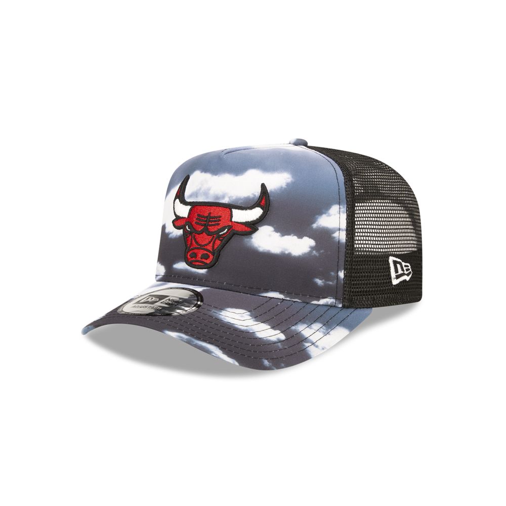 New Era NBA Cloud Aop Chicago Bulls Men's Trucker Cap - Grey (One Size)