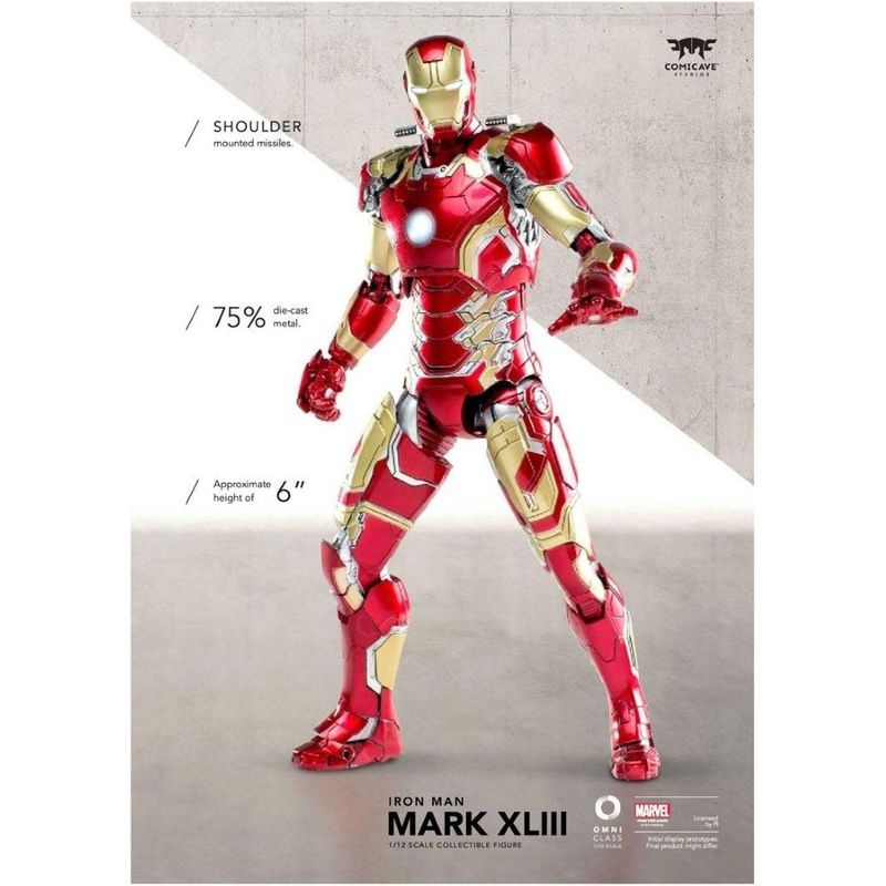 Comicave Super Alloy Iron Man MK43 1/12 Scale Figure
